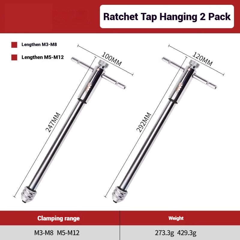 1098-Ratchet Tap Wrench Tap Manual Tapping Tapper Collet Extended Adjustable Stringer Tool Set Shandong Denso Pricision Tools Co.,Ltd.